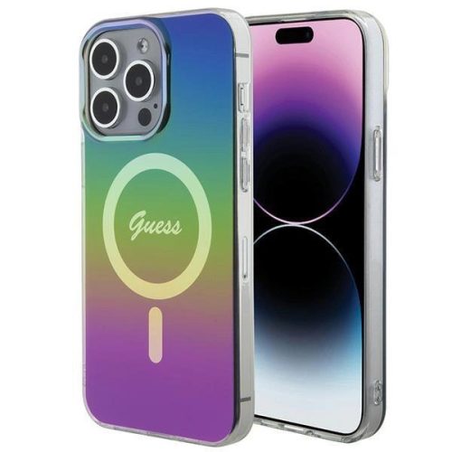 Guess IML Iridescent MagSafe case for iPhone 15 Pro - black