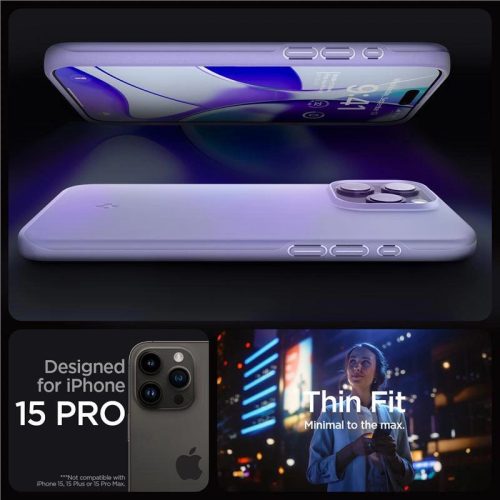 Spigen Thin Fit case for iPhone 15 Pro - purple