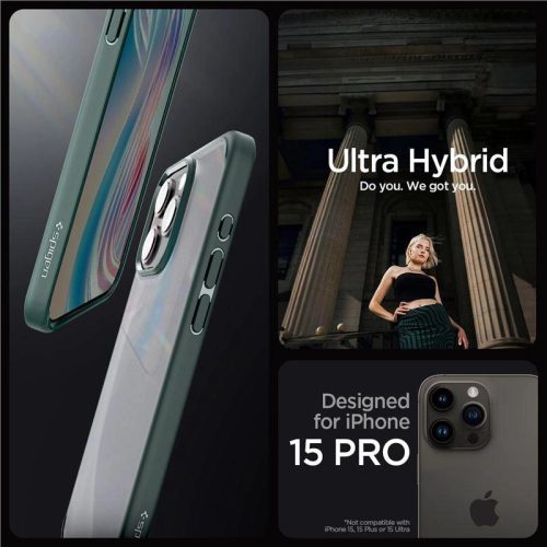 Spigen Ultra Hybrid, frost green - iPhone 15 Pro