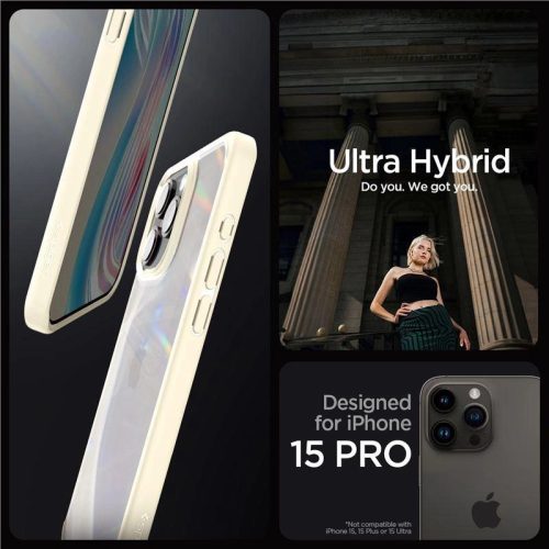 Spigen Ultra Hybrid, sand beige - iPhone 15 Pro