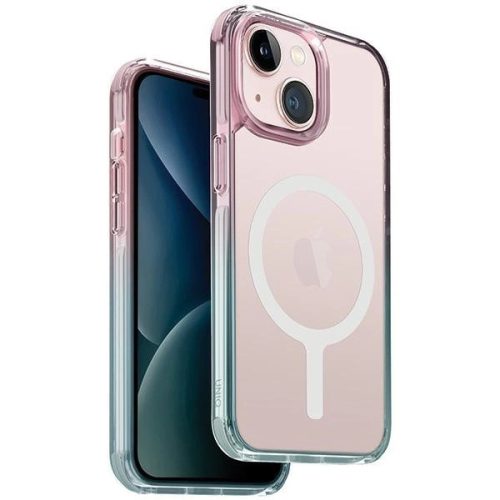 Uniq Combat Duo Magclick Charging case for iPhone 15 - blue and pink