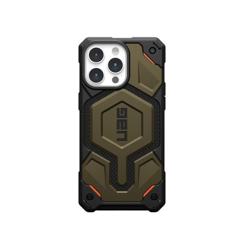 UAG Monarch Pro - protective case for iPhone 15 Pro Max compatible with MagSafe (kevlar element green)
