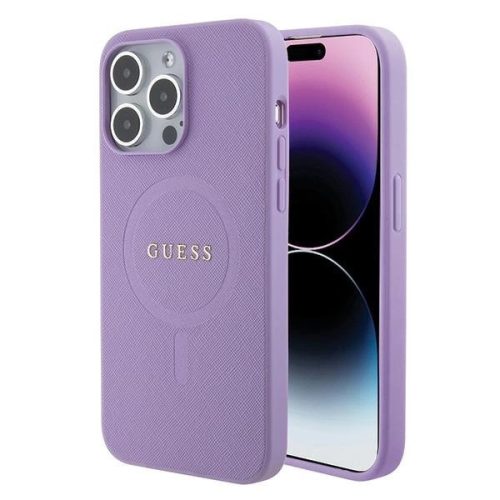 Guess GUHMP15XPSAHMCU iPhone 15 Pro Max 6.7" purple/purple hardcase Saffiano MagSafe