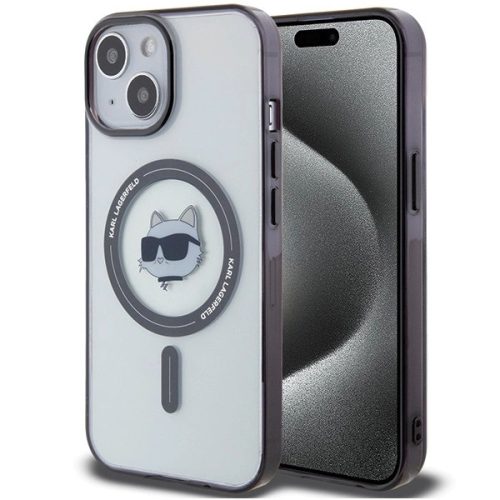 Karl Lagerfeld KLHMP15MHCHNOTK iPhone 15 Plus 6.7" transparent hardcase IML Choupette's Head MagSafe