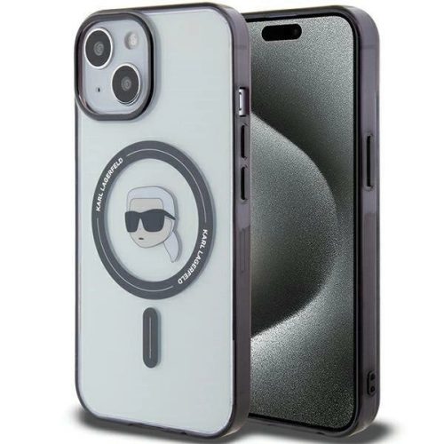 Karl Lagerfeld KLHMP15MHKHNOTK iPhone 15 Plus 6.7" transparent hardcase IML Karl's Head MagSafe