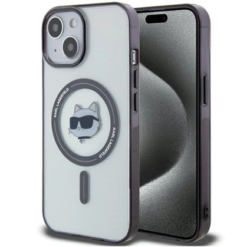 Karl Lagerfeld KLHMP15SHCHNOTK iPhone 15 6.1" transparent hardcase IML Choupette's Head MagSafe