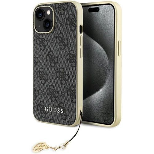 Guess 4G Charms Collection case for iPhone 15 - gray