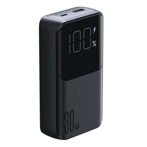 Joyroom JR-PBC07 20000mAh 30W mini power bank with USB-C and Lightning cables - black