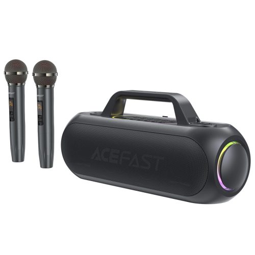 Acefast K1 wireless karaoke speaker with 2 microphones - black