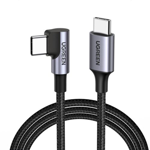 Ugreen US255 50122 USB-C (straight) / USB-C (angled) PD QC cable 60W 3A 0.5m - gray