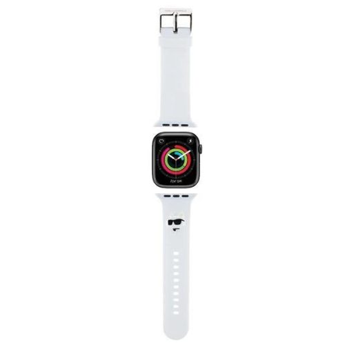 Karl Lagerfeld 3D Rubber Choupette Heads Strap for Apple Watch 38/40/41mm - White