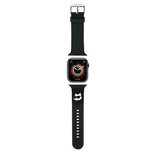 Karl Lagerfeld 3D Rubber Choupette Heads Strap for Apple Watch 38/40/41mm - Black