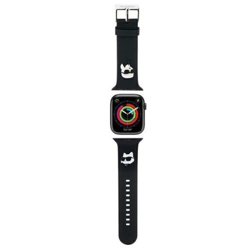 Karl Lagerfeld 3D Rubber Karl&Choupette Heads strap for Apple Watch 38/40/41mm - black