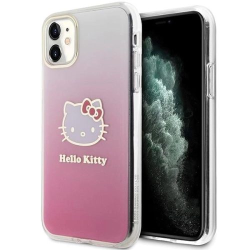 Hello Kitty IML Gradient Electrop Kitty Head Case for iPhone 11 / Xr - Pink