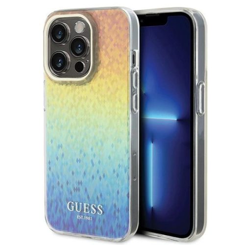 Guess IML Faceted Mirror Disco Iridescent case for iPhone 14 Pro - multicolored