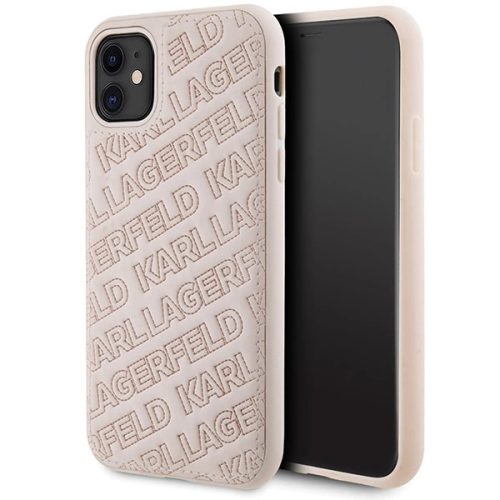 Karl Lagerfeld Quilted K Pattern case for iPhone 11 / Xr - pink