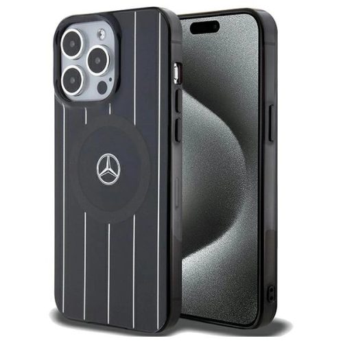 Mercedes Double Layer Crossed Lines MagSafe case for iPhone 15 Pro - black