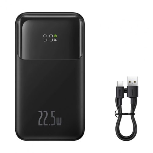 Baseus Comet Series powerbank with display 20000mAh 22.5W - black + USB-A / USB-C cable