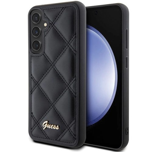 Guess GUHCS23FEPSQSQSK S23 FE S711 black/black hardcase Quilted Metal Logo