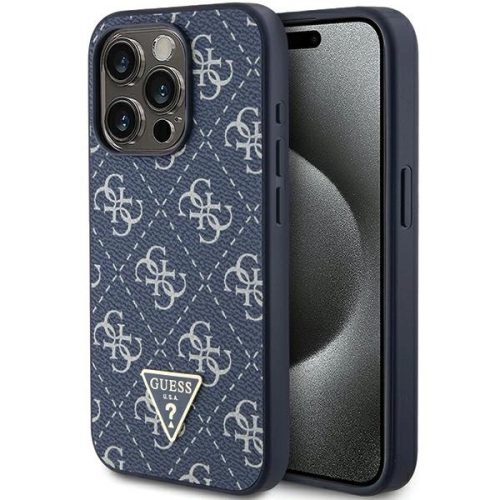 Guess GUHCP15XPG4GPB iPhone 15 Pro Max 6.7" blue/blue hardcase 4G Triangle Metal Logo