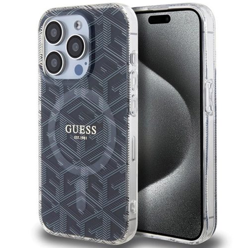 Guess IML GCube MagSafe case for iPhone 15 Pro - black