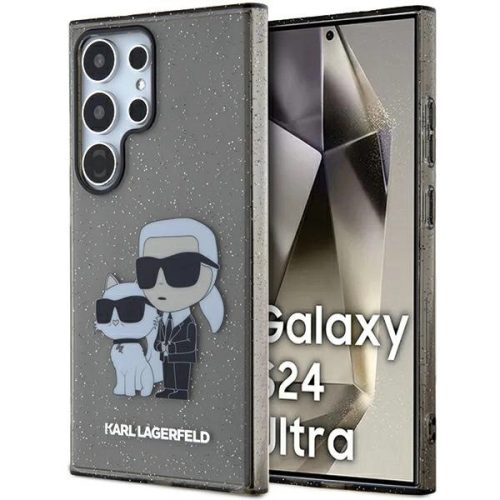 Karl Lagerfeld KLHCS24LHNKCTGK S24 Ultra S928 black/black hardcase Glitter Karl&Choupette