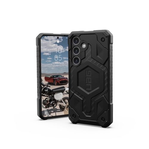 UAG Monarch Pro case for Samsung Galaxy S24 with magnetic module - black carbon