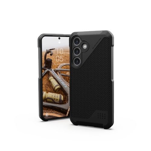 UAG Metropolis LT Magnet case for Samsung Galaxy S24 with magnetic module - black kevlar