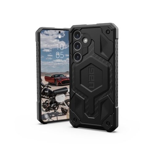 UAG Monarch Pro case for Samsung Galaxy S24+ 5G with magnetic module - black carbon