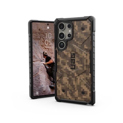 UAG Pathfinder Magnet SE case for Samsung Galaxy S24 Ultra with magnetic module - brown camouflage