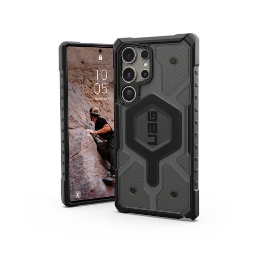 UAG Pathfinder Clear Magnet case for Samsung Galaxy S24 Ultra 5G with magnetic module - gray