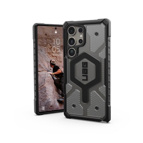 UAG Pathfinder Clear Magnet case for Samsung Galaxy S24 Ultra with magnetic module - gray