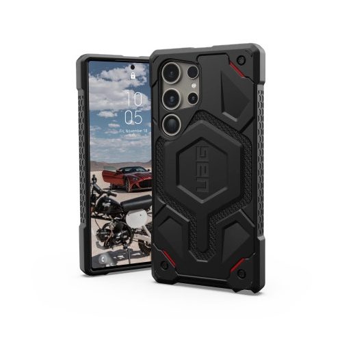 UAG Monarch Pro Case for Samsung Galaxy S24 Ultra 5G with Magnetic Module - Black Kevlar