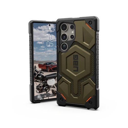 UAG Monarch Pro case for Samsung Galaxy S24 Ultra with magnetic module - green Kevlar