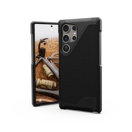 UAG Metropolis LT Magnet case for Samsung Galaxy S24 Ultra with magnetic module - black kevlar