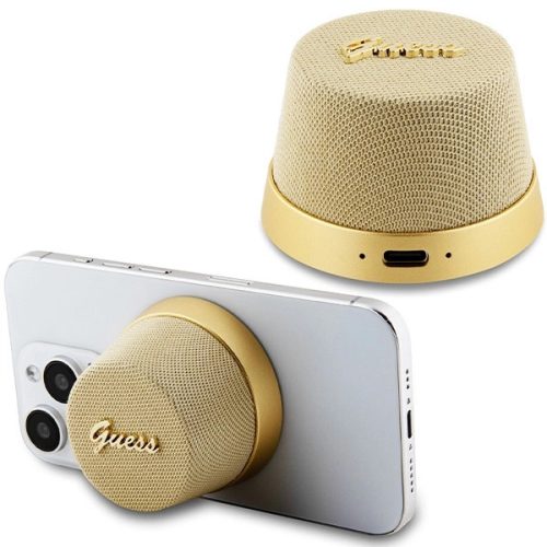 Guess Magnetic Script Metal Bluetooth speaker - gold