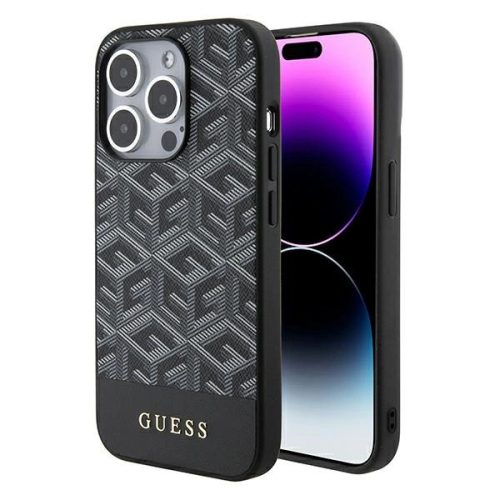 Guess GCube Stripes MagSafe case for iPhone 15 Pro Max - black