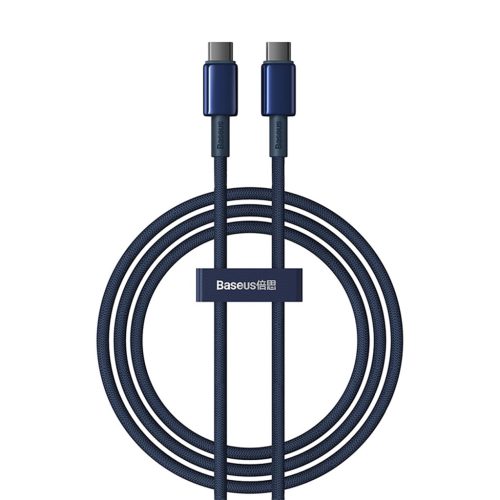 Baseus Tungsten Gold USB-C / USB-C cable 100W 1m - navy blue