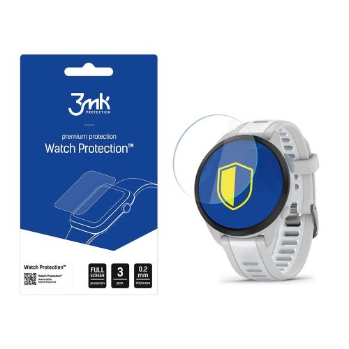 3mk Watch Protection™ hybrid glass v. FlexibleGlass Lite on Garmin Forerunner 165