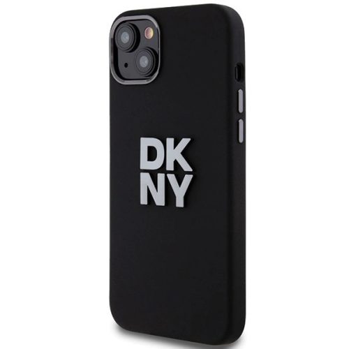 DKNY Liquid Silicone Metal Logo case for iPhone 15 Plus / 14 Plus - black