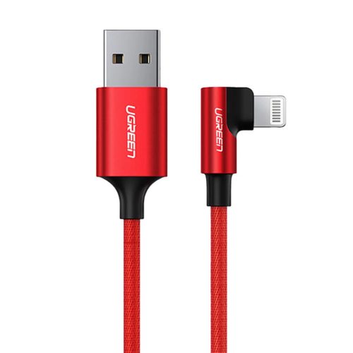 Ugreen US299 60555 angled Lightning / USB-A MFi cable 2.4A 1m - red