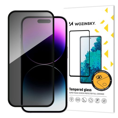 Wozinsky Privacy Glass Tempered Glass Privacy with Anti-spy Filter for iPhone 16 Plus