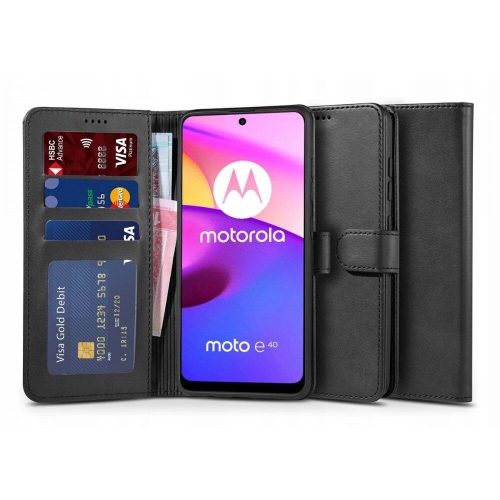 Tech-Protect Wallet Case for Motorola Moto E20 / E30 / E40 - Black