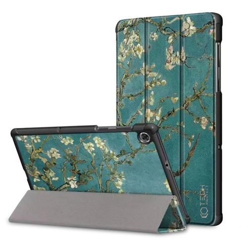 Tech-Protect SmartCase case for Samsung Galaxy Tab A8 10.5 X200 / X205 - blue with sakura flowers