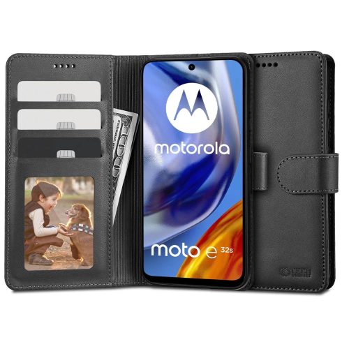 Tech-Protect Wallet Case for Motorola Moto G22 / E32 / E32S - Black