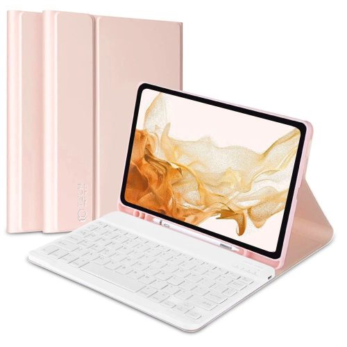 Tech-Protect SC Pen + Keyboard case with keyboard for Samsung Galaxy Tab A8 10.5" X200 / X205 - pink