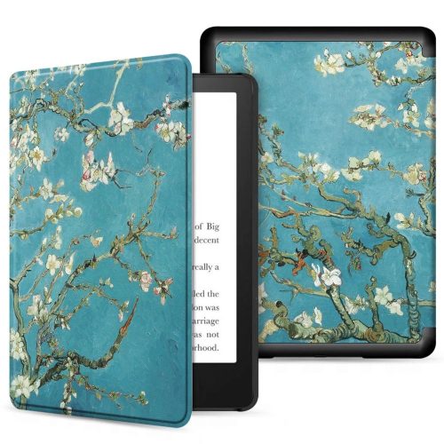 Tech-Protect SmartCase case for Kindle 11" 2022 - blue with sakura flowers