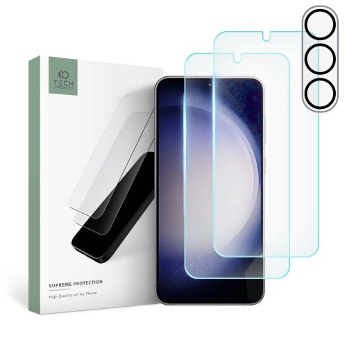 Tech-Protect Supreme Set for Samsung Galaxy S23 2x Screen Tempered Glass / Camera Tempered Glass