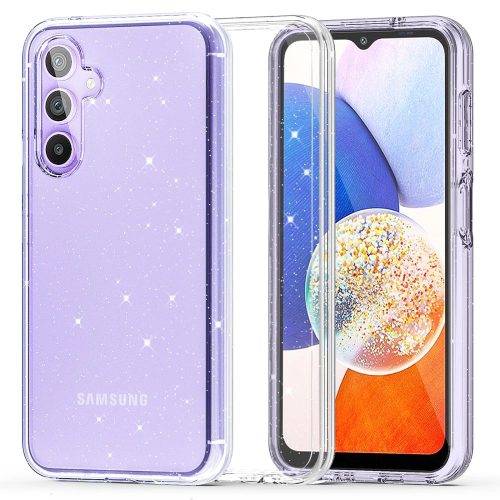 Tech-Protect FlexAir Hybrid case for Samsung Galaxy A14 4G / 5G - transparent and glitter