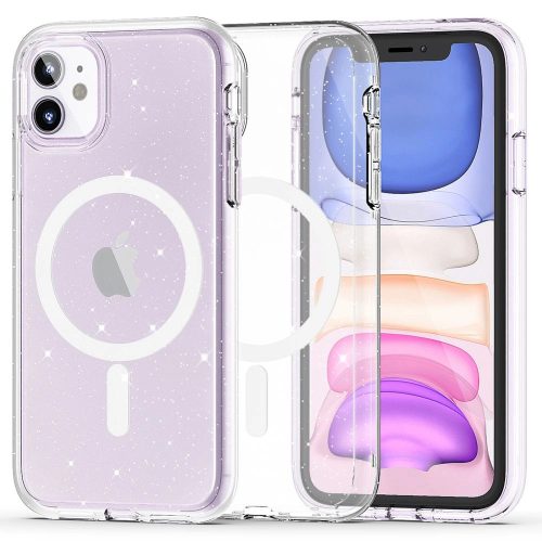 Tech-Protect FlexAir Hybrid MagSafe case for iPhone 11 - transparent and glitter